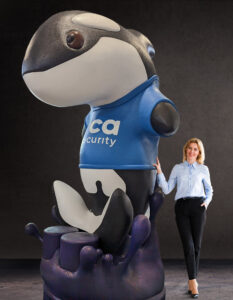 Orca Security Company Mascot Giant Foam Sculpture