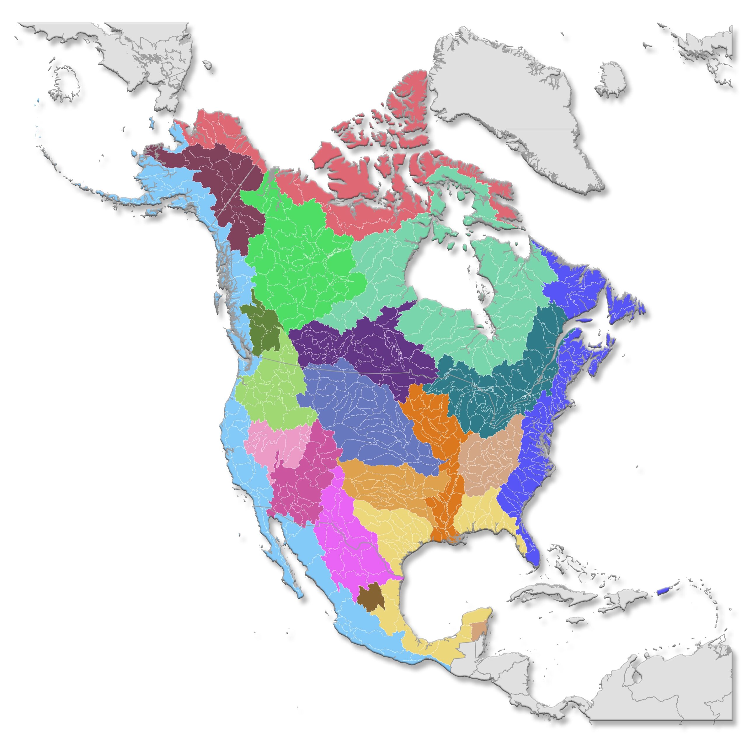 Watershed Map of the US