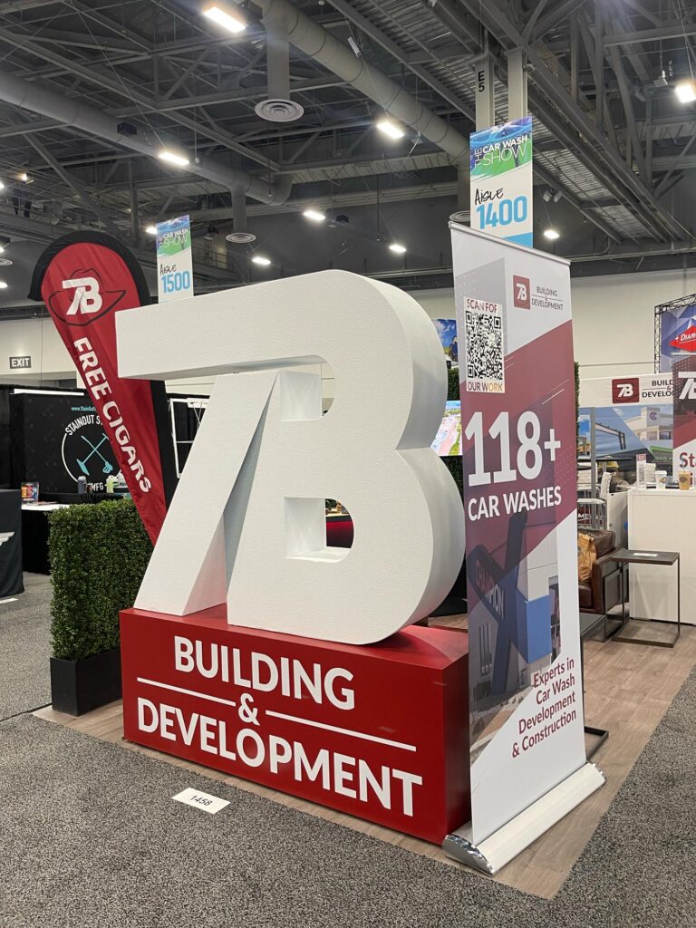 7B Building and Development giant foam logo for trade show.