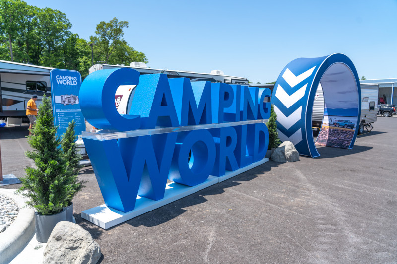 Camping World Grand Opening Large Stacked Foam Letters