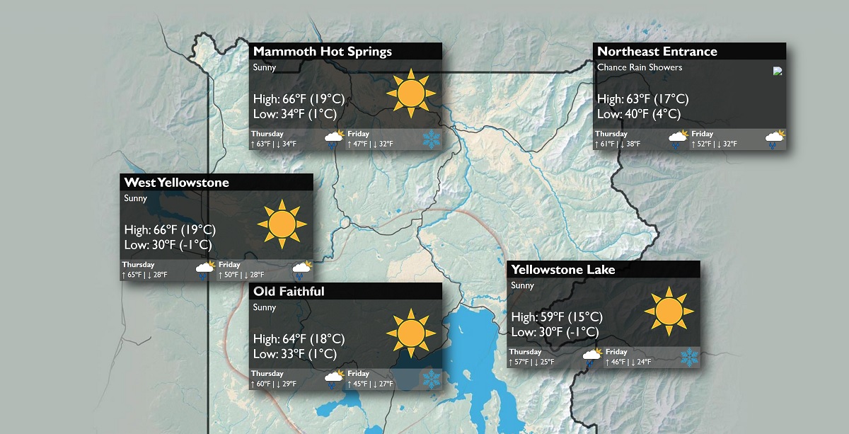 Yellowstone Maps-Weather