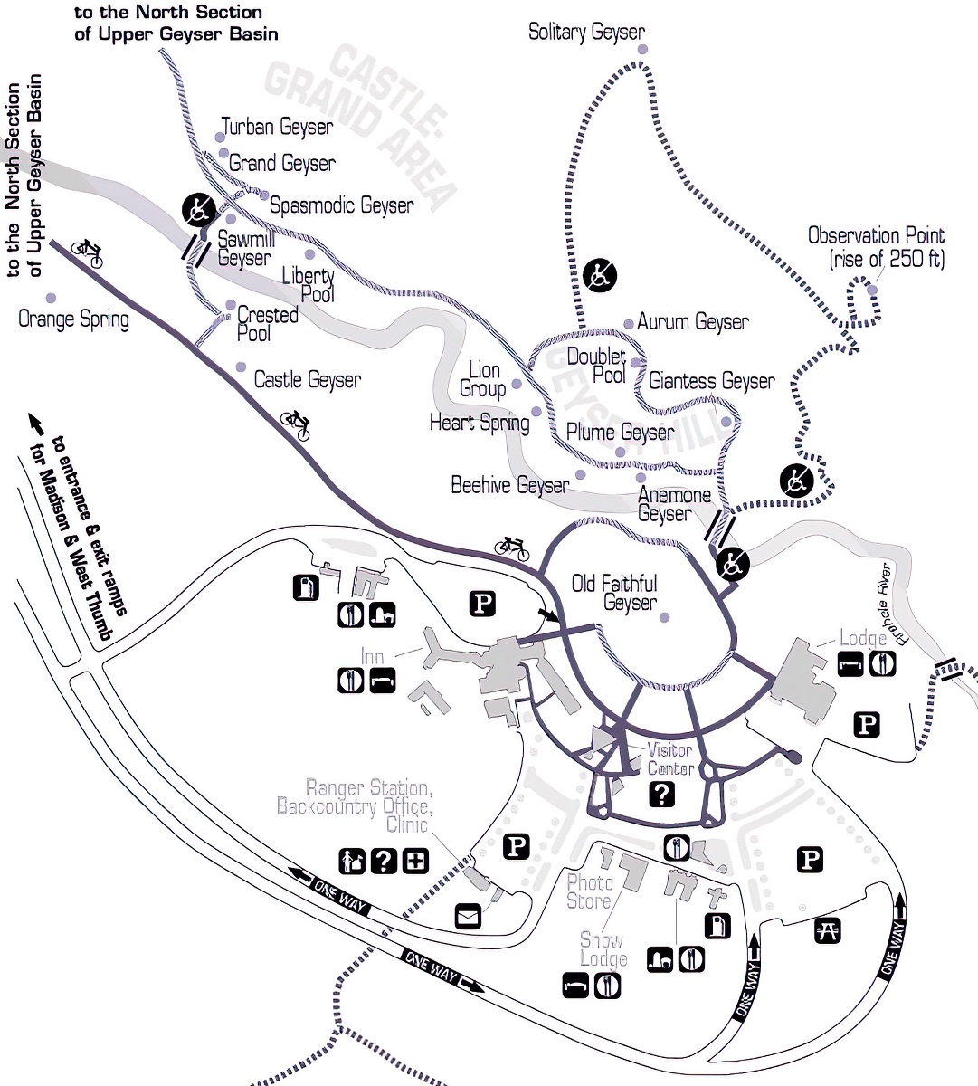 Yellowstone-Trail-Map-Old Faithful