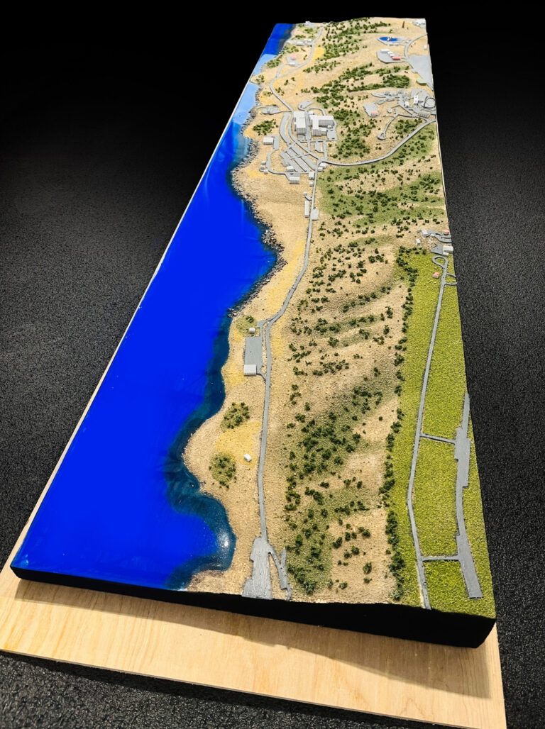Point Loma, California 3D topography diorama model fabricated for outdoor use.