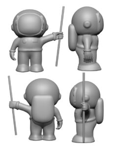 Netline's Luna 3D mascot digital character model