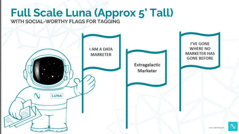 NetLine's Luna 2D mascot diagram