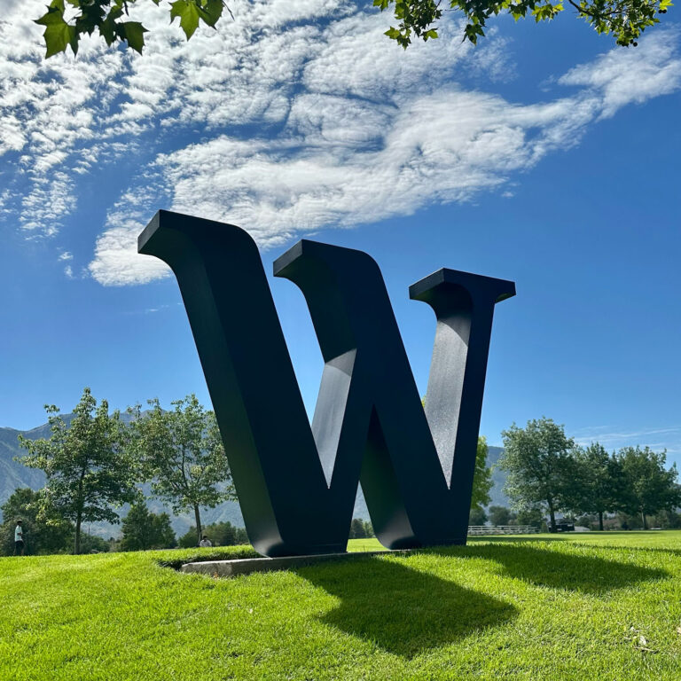 Waterford School Campus Outdoor Metal Letter Permanent Landmark in Utah