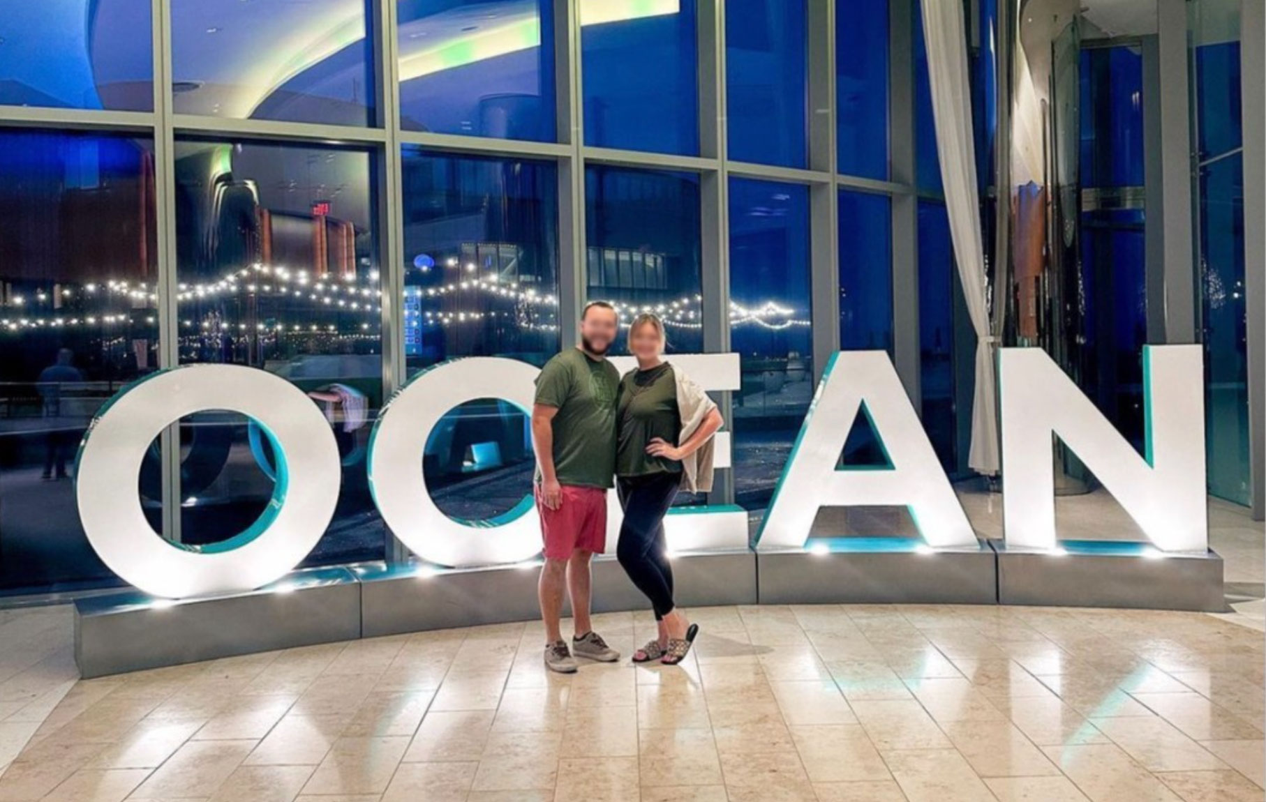 Ocean Casino Atlantic City Large Metal Letters Illuminated
