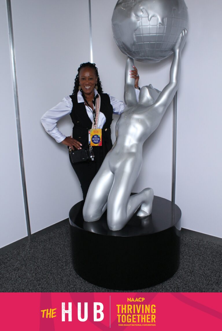 NAACP Faux Metal Trophy Replica Statue.