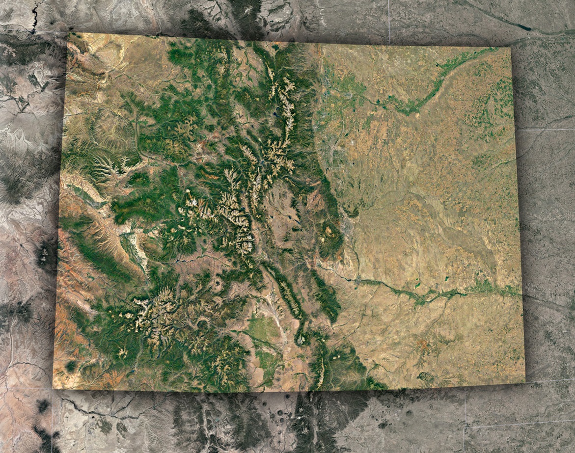 Colorado Satellite Map
