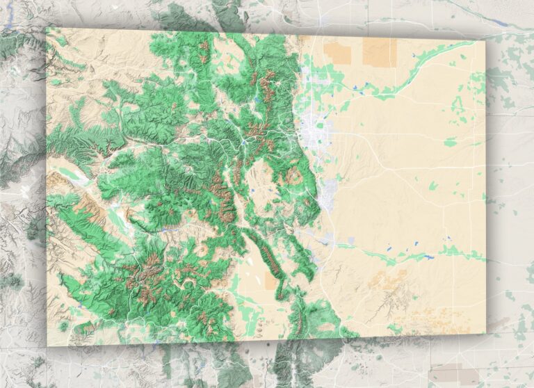 Terrain Map of Colorado