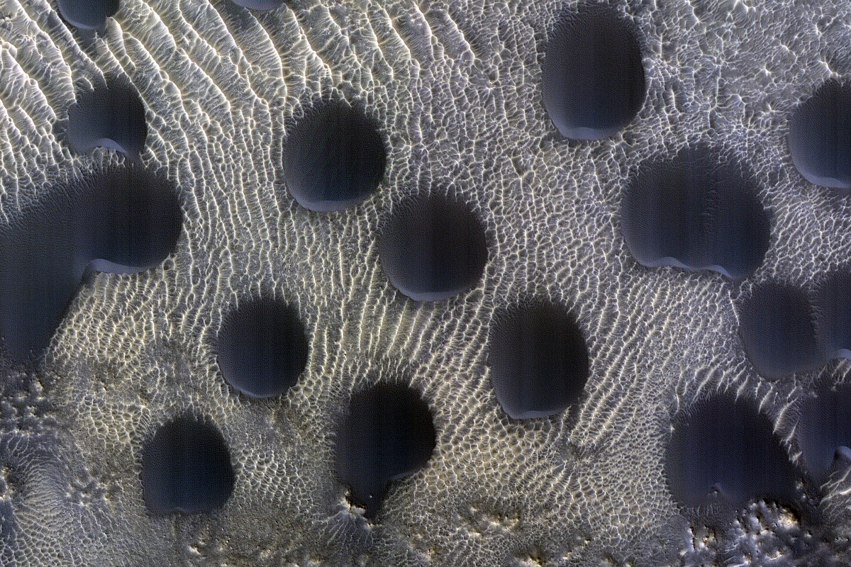 Circular Sand Dunes - HiRISE Image-ESP_076510_2230