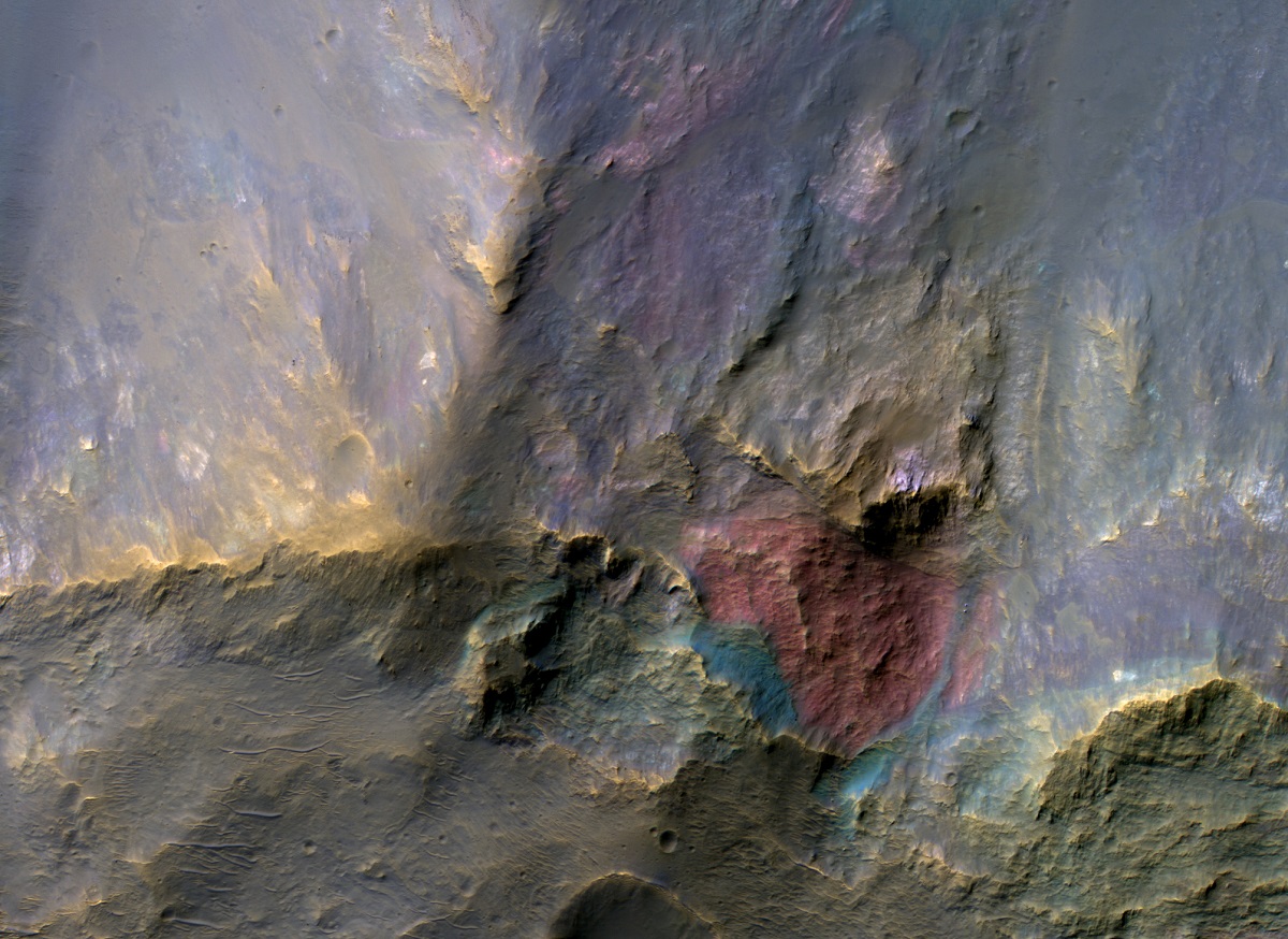 Crater Northeast of the Hellas Impact Basin