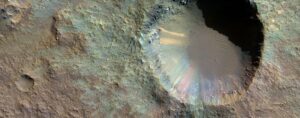 Crater on the Floor of Saheki Crater