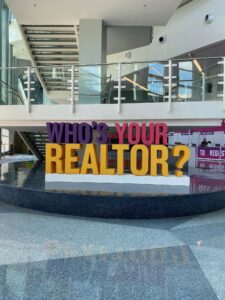 Who's Your Realtor? Large Foam Stacked Colorful Letters