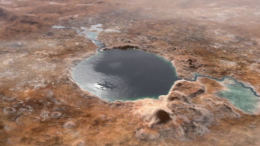 Jezero Crater and How it Might Have Looked Billions of Years Ago