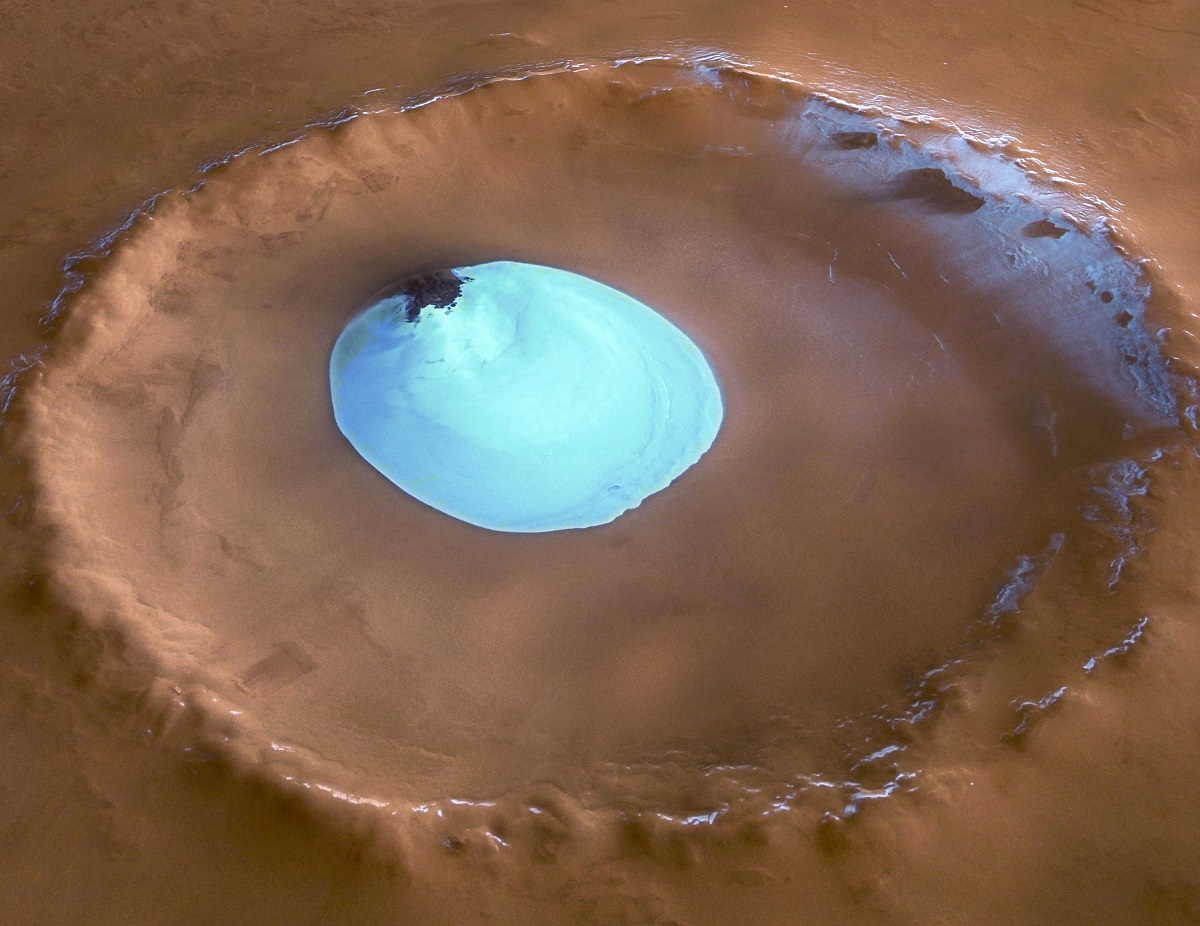 Mars Crater Ice