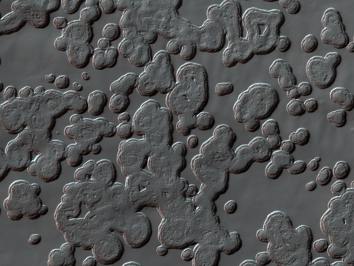 South Pole Residual Cap Features-Swiss Cheese Terrain