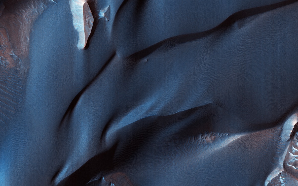 The Velvety Blue Dunes of Melas Chasma