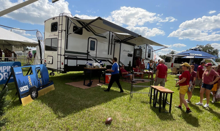 Camping World Football Toss Game