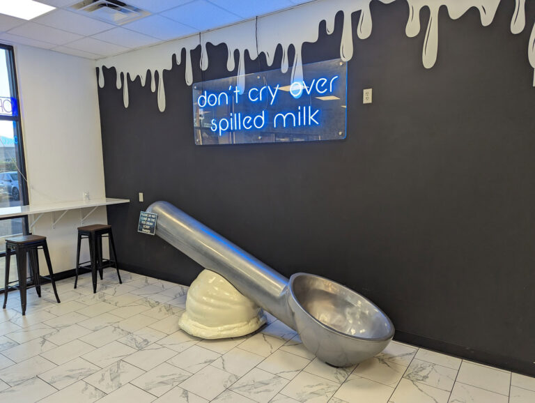Large Product Replica of an Ice Cream Scoop for a retail fast food store