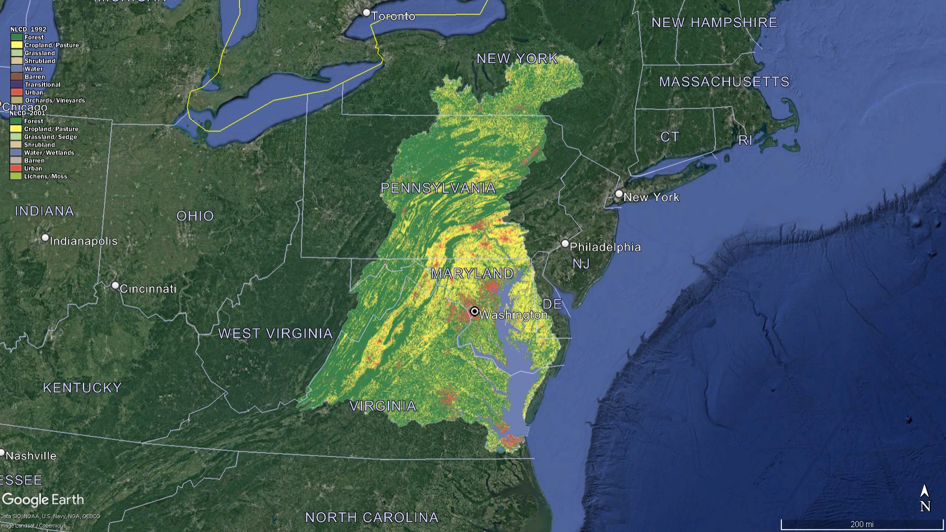 Chesapeake Bay Watershed Land Characteristics