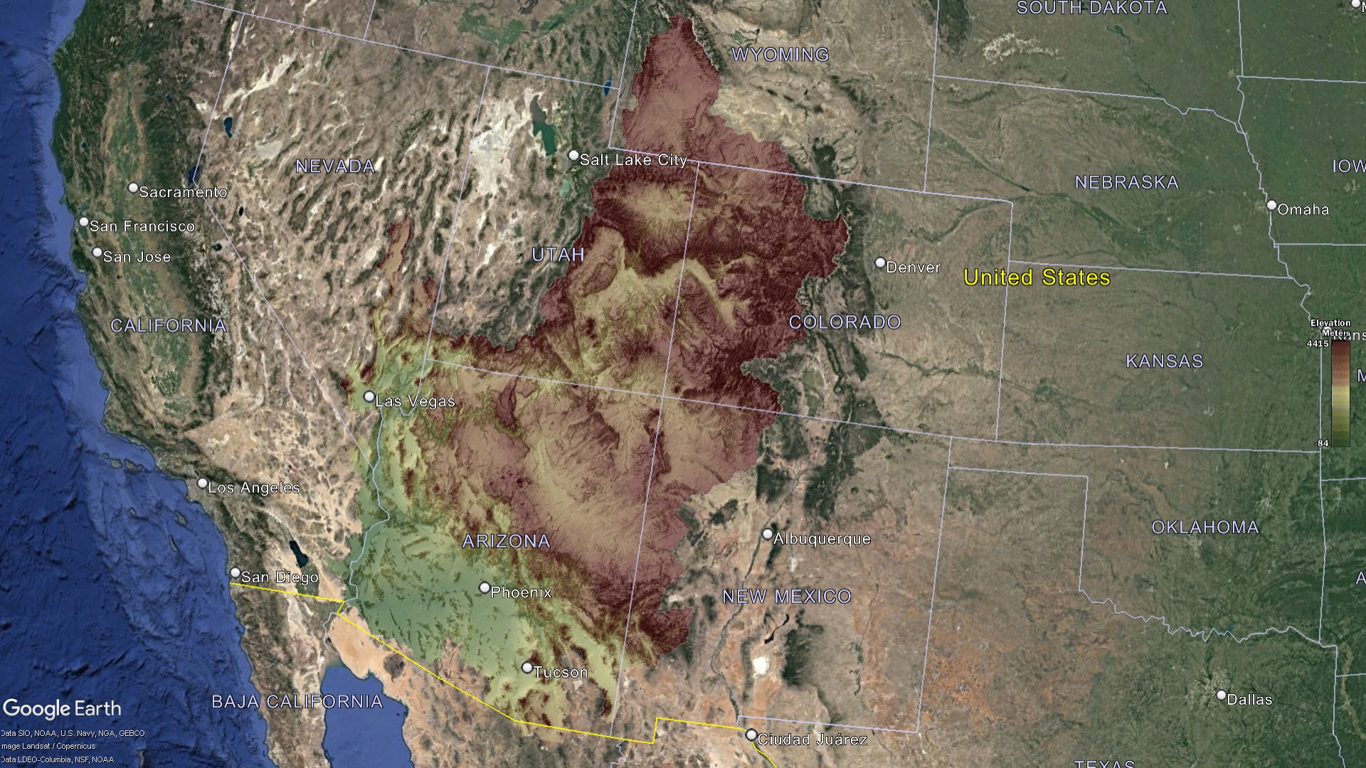 Colorado Watershed Elevation
