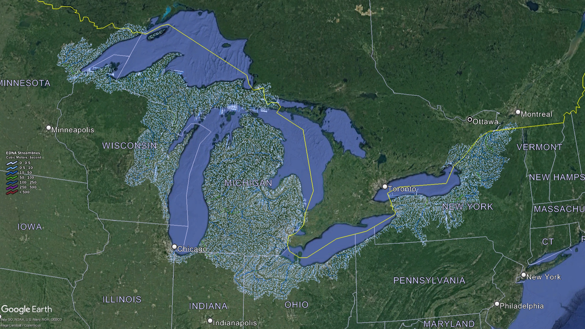 Great Lakes Watershed Streams