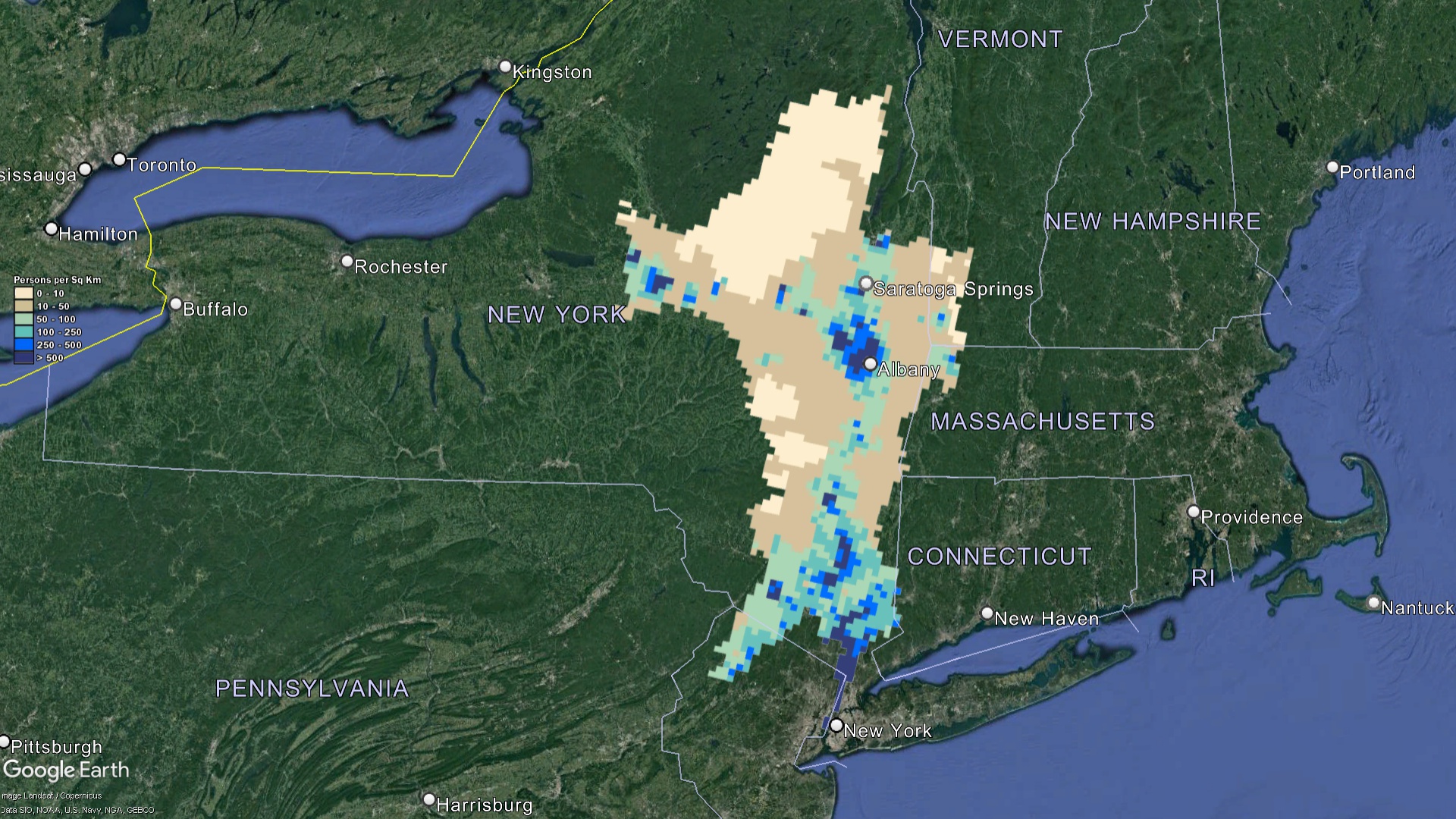 New York-Hudson Watershed Population