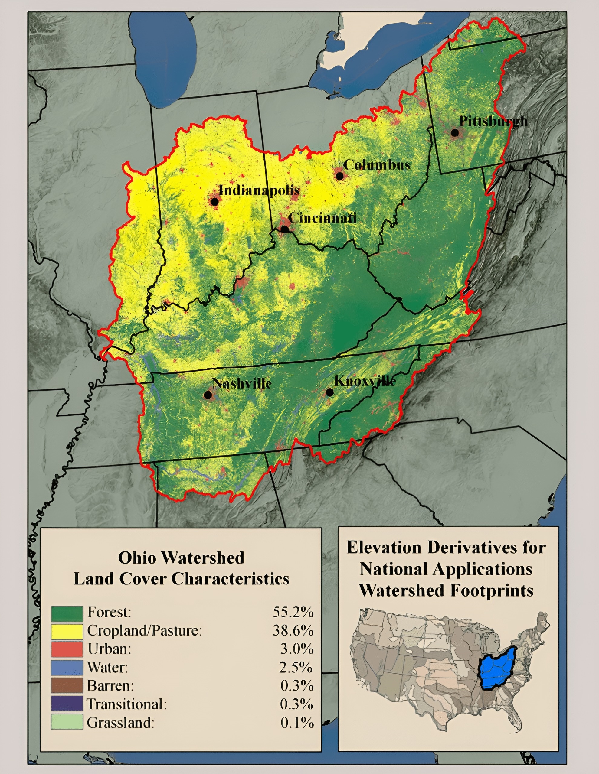 Ohio Watershed Land Percentages