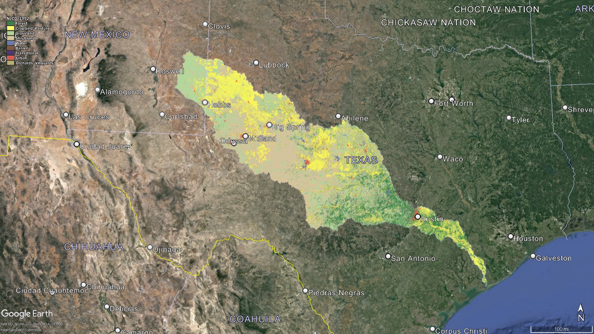 Texas Watershed Land Characteristics