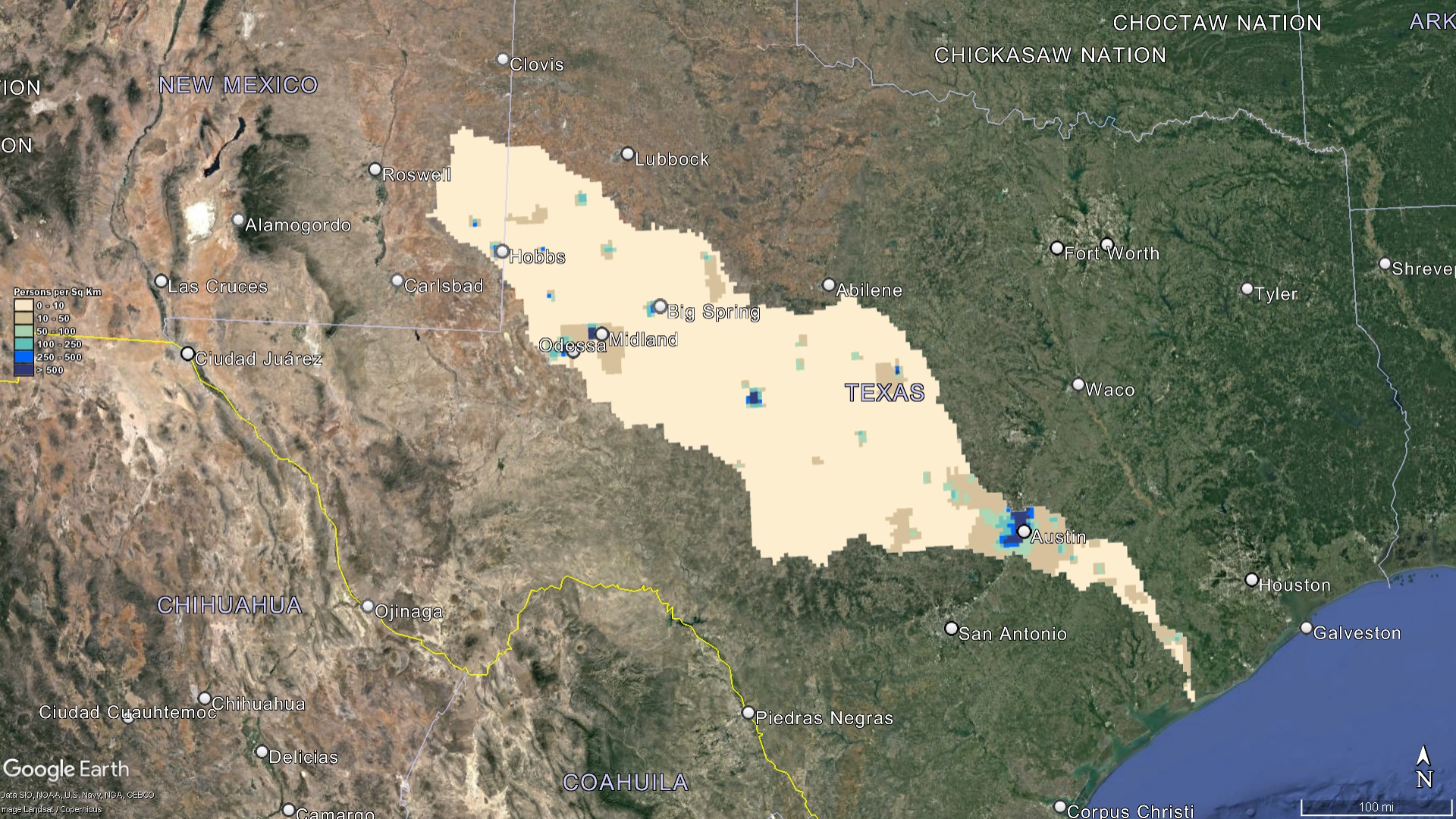 Texas Watershed Population