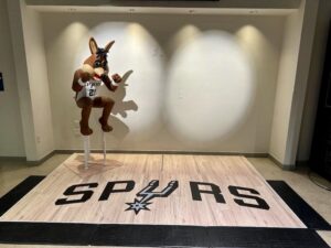 NBA San Antonio Spurs Coyote Mascot statue display