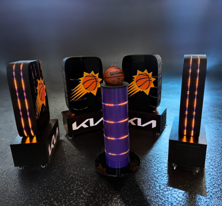 NBA Suns halftime challenge LED lighted props