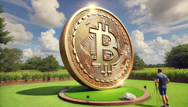 Oversized coin display concept in an event setting