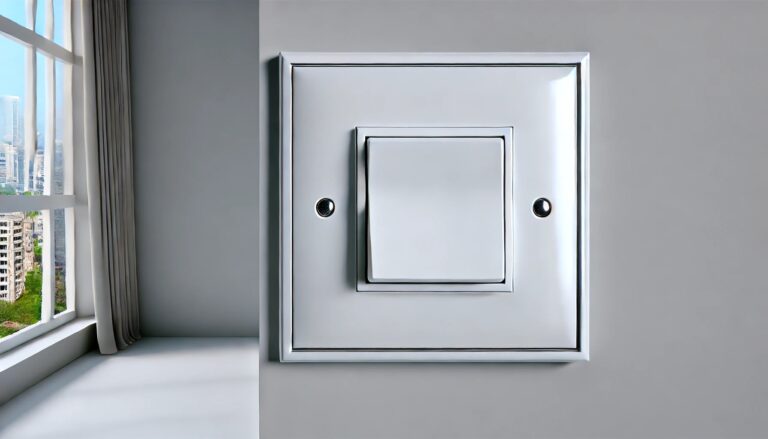 Oversized light switch prop concept with visitor scale