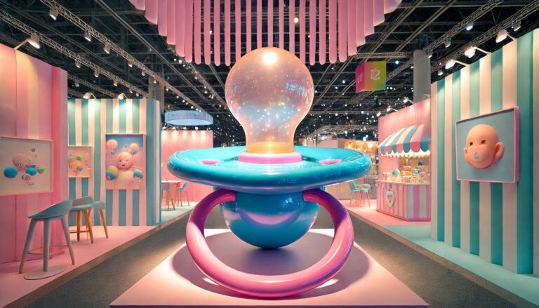 Oversized pacifier display concept for a celebration
