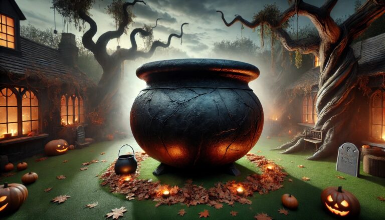 Oversized witches cauldron display concept