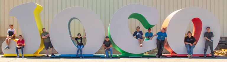 Johnson County Square Park Giant Metal Letters