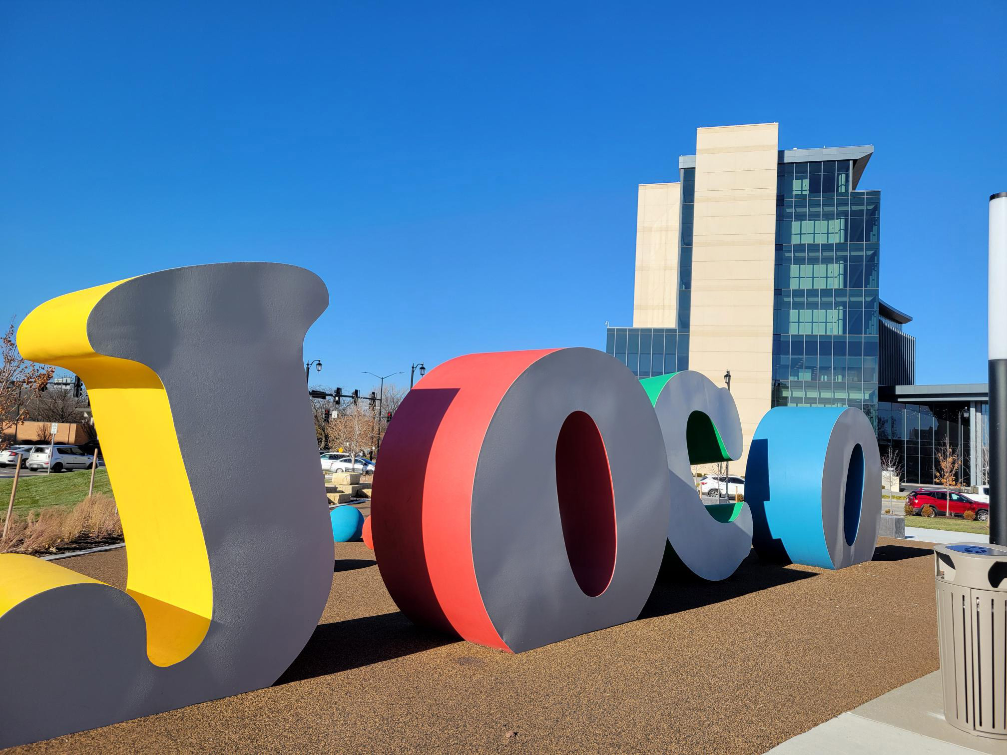 Johnson County Square Park Giant Metal Letters