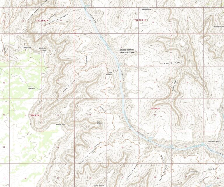 3D Topographic Map of Arizona-Havasupai Point