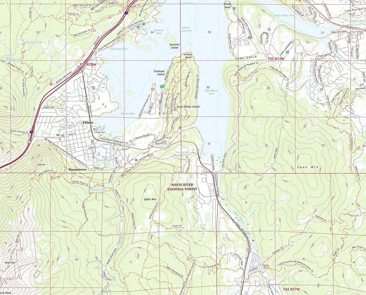 3D Topographic Map of Colorado-Frisco