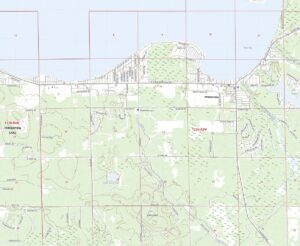 3D Topographic Map of Michigan-Prudenville