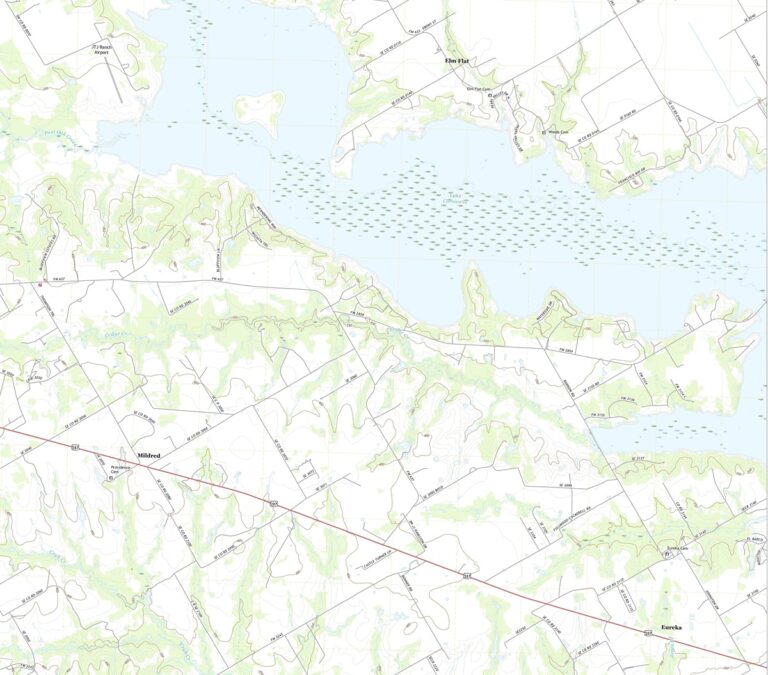 3D Topographic Map of Texas-Powell