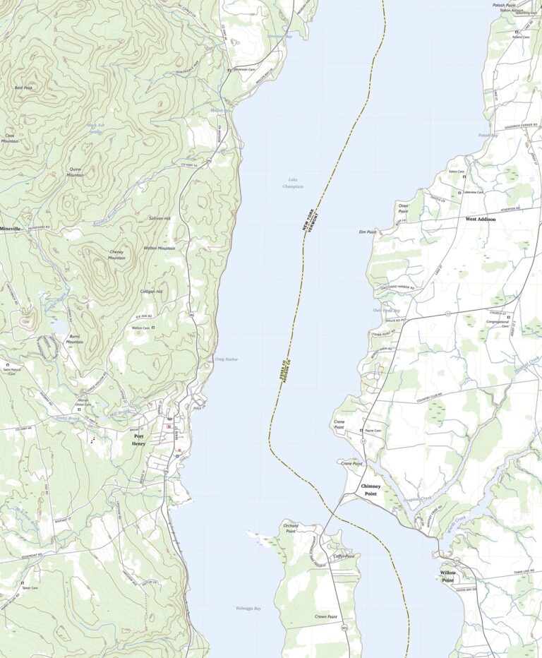 Topographic Map of Vermont