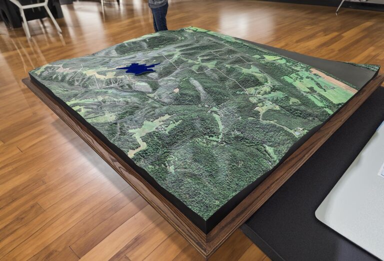 Crossroads Topographical Raised Relief Map