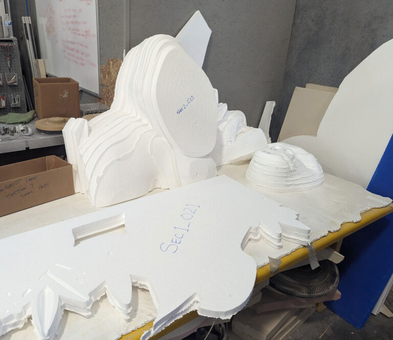 Gorilla from Rainforest Cafe sign CNC rough pieces