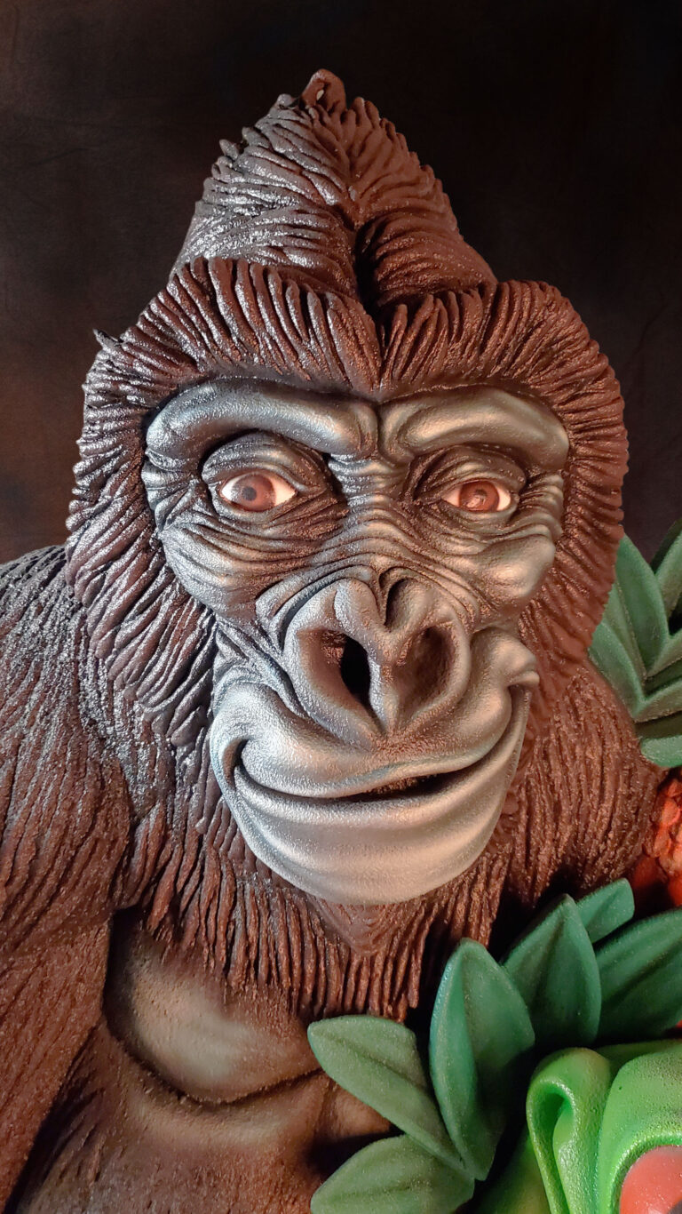 Disney Animal Kingdom Rainforest Cafe sign Gorilla closeup