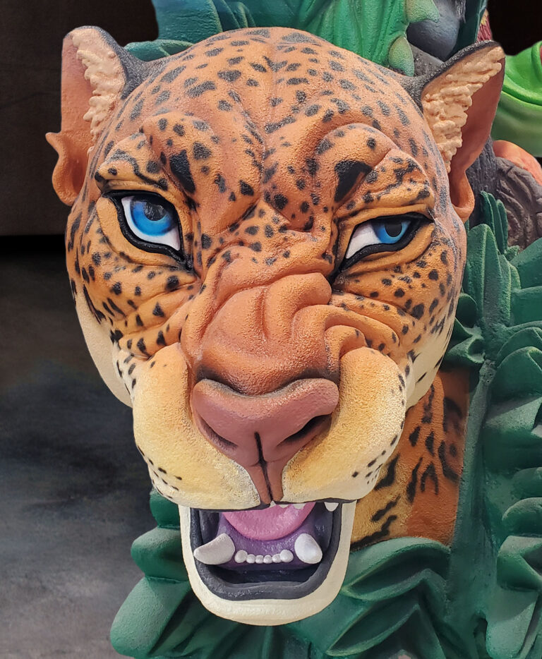 Disney Animal Kingdom Rainforest Cafe sign Jaguar closeup