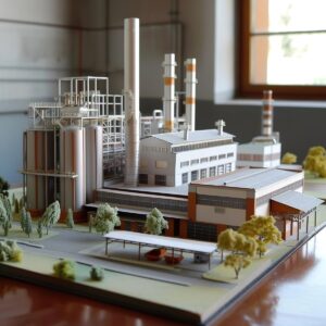 3D-printed Industrial Plant Scale Model