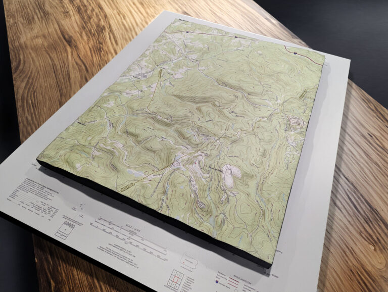 Seven Springs Pennsylvania USGS 3D topography map